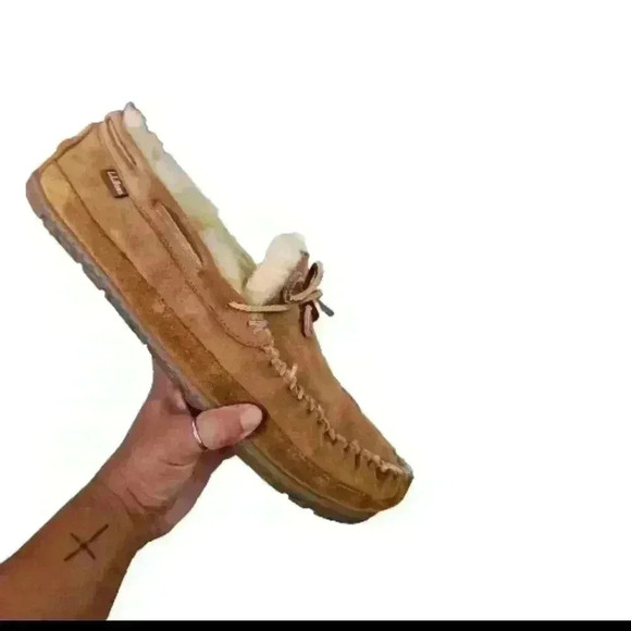 L.L. Bean Men's Tan  Wicked Good Moccasins 13 - Picture 6 of 15